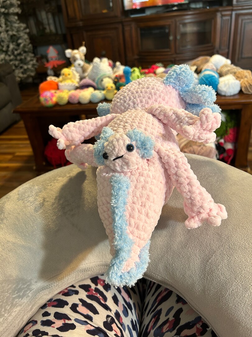 Handmade crochet mama and baby Axolotl MakerPlace by Michaels